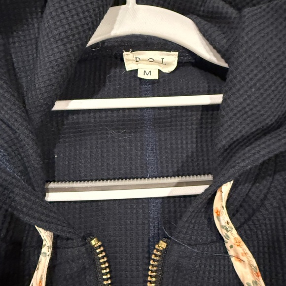 POL - Women's Navy and Yellow Plaid Jacket Size M - Picture 9 of 15